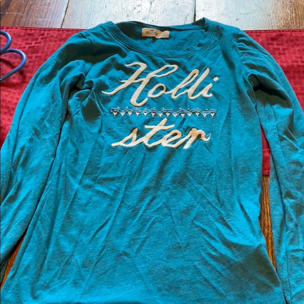 Teal hollister long sleeve